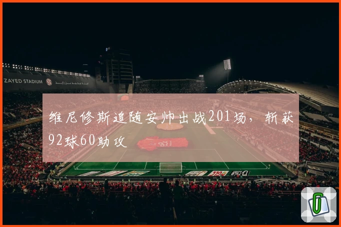 维尼修斯追随安帅出战201场，斩获92球60助攻
